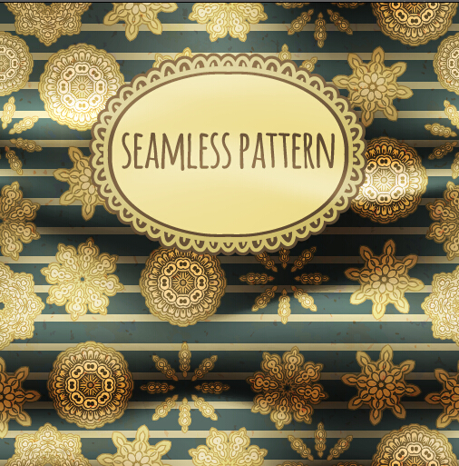 Floral seamless pattern with silk vectors 04