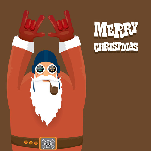 Funny santa claus vector design material 10 Funny santa claus vector design material 10
