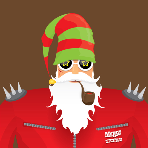 Funny santa claus vector design material 13 Funny santa claus vector design material 13
