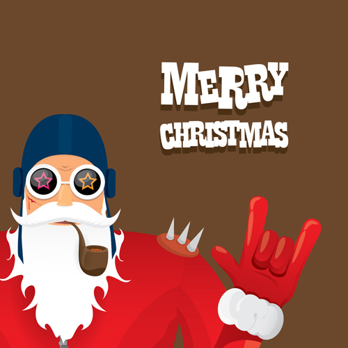 Funny santa claus vector design material 14 Funny santa claus vector design material 14