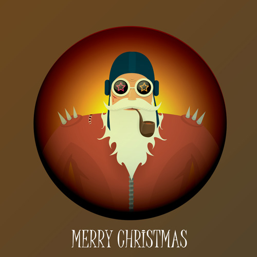 Funny santa claus vector design material 15 Funny santa claus vector design material 15
