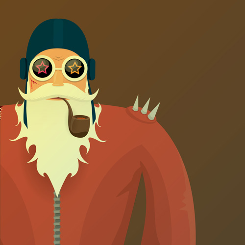 Funny santa claus vector design material 16 Funny santa claus vector design material 16