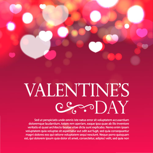 Halation valentines day background vector material Halation valentines day background vector material