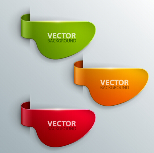 Modern layered banners vector material 02 Modern layered banners vector material 02