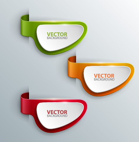 Modern layered banners vector material 03 Modern layered banners vector material 03
