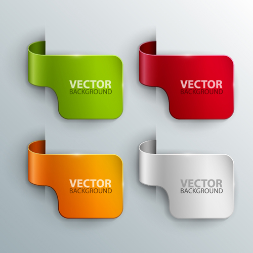 Modern layered banners vector material 04 Modern layered banners vector material 04