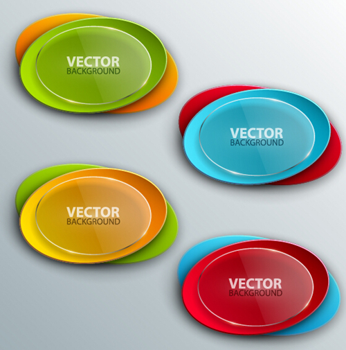 Modern layered banners vector material 07 Modern layered banners vector material 07