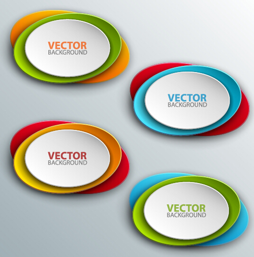 Modern layered banners vector material 08 Modern layered banners vector material 08