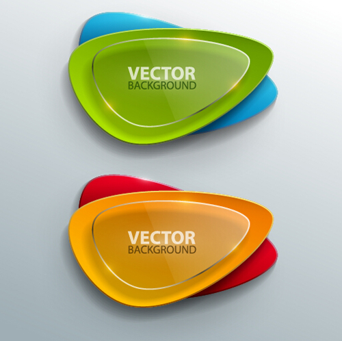 Modern layered banners vector material 12 Modern layered banners vector material 12