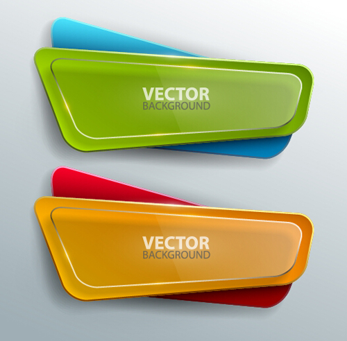 Modern layered banners vector material 14 Modern layered banners vector material 14