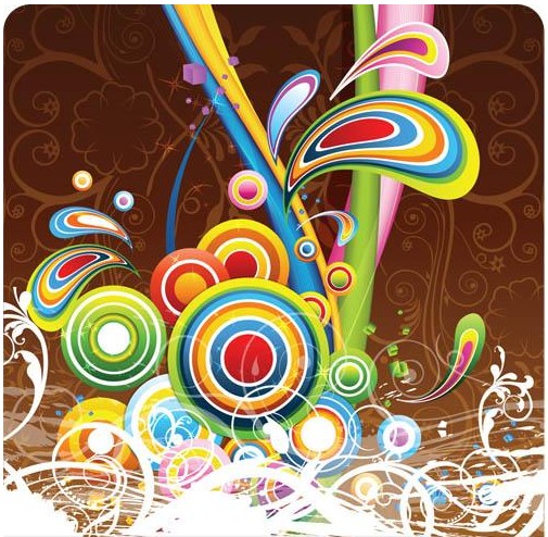 Modern floral art backgrounds vector Modern floral art backgrounds vector