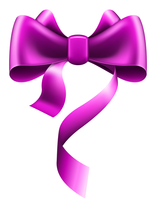 purple material bow 