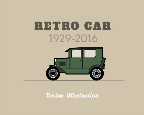 Retro car poster vector design 03 Retro car poster vector design 03