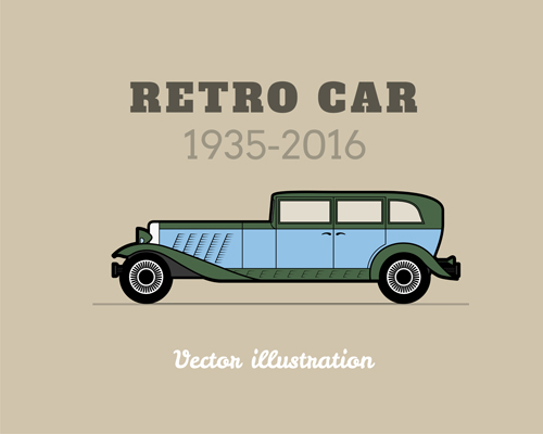 Retro car poster vector design 10 Retro car poster vector design 10
