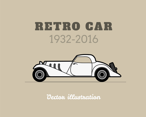 Retro car poster vector design 12 Retro car poster vector design 12