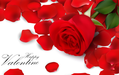 Rose petal valentines day background vector 01 Rose petal valentines day background vector 01