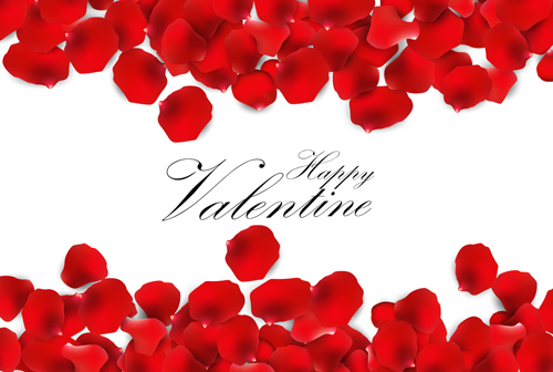 Rose petal valentines day background vector 03 Rose petal valentines day background vector 03
