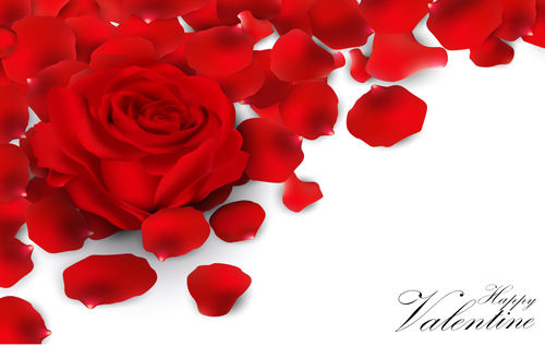 Rose petal valentines day background vector 04 Rose petal valentines day background vector 04