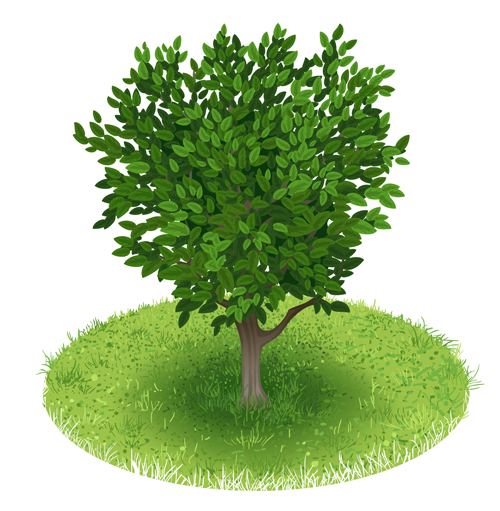 Spring green tree design vector graphic 03 Spring green tree design vector graphic 03