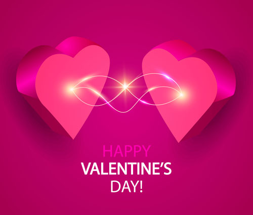 valentines pink heart day background 