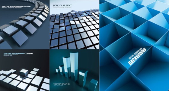3D square background art vector 3D square background art vector