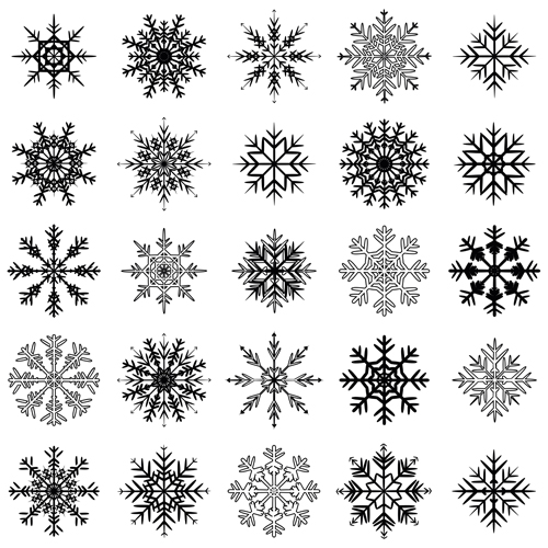 snowflake icons christmas 