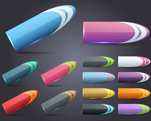Cone website button colored vector