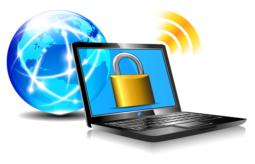 world screen protection lock laptop internet creative 