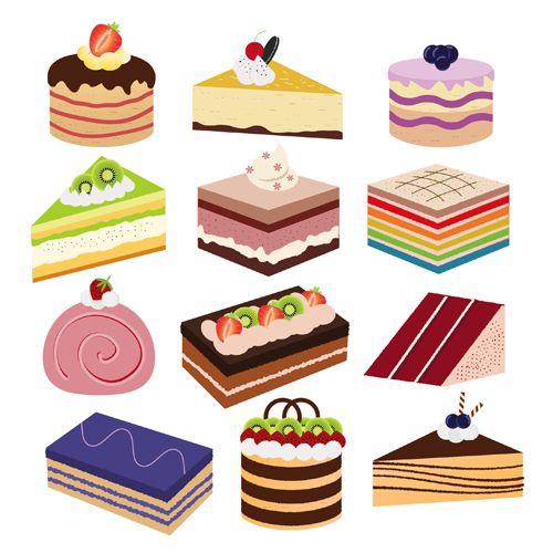 Different cake vector material Different cake vector material