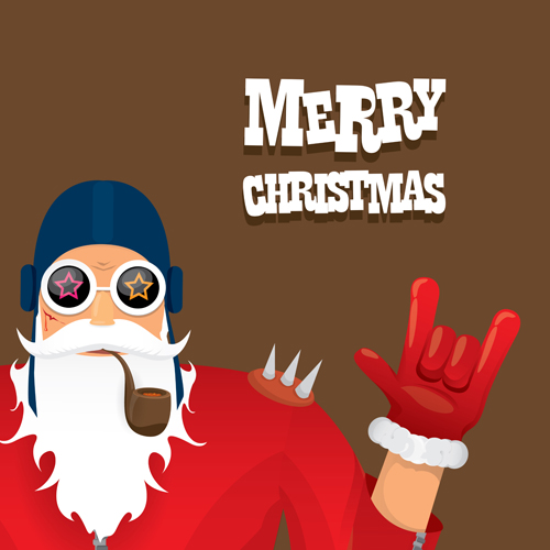 Funny santa claus vector design material 03 Funny santa claus vector design material 03