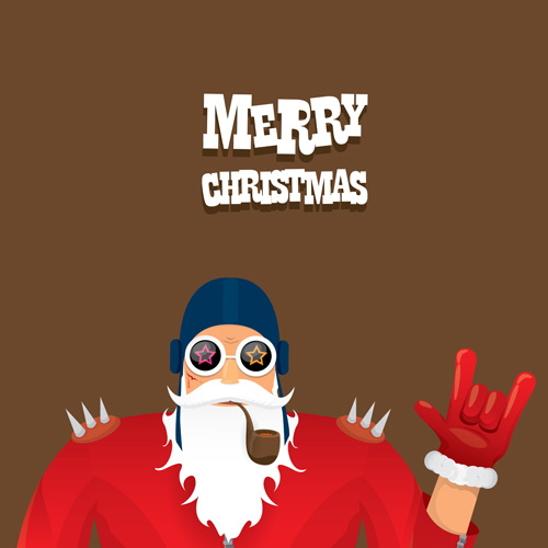 Funny santa claus vector design material 04 Funny santa claus vector design material 04