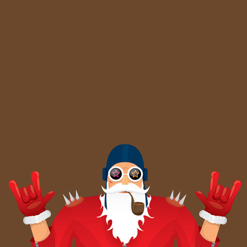Funny santa claus vector design material 05 Funny santa claus vector design material 05