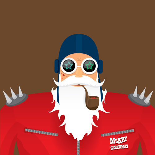 Funny santa claus vector design material 06 Funny santa claus vector design material 06