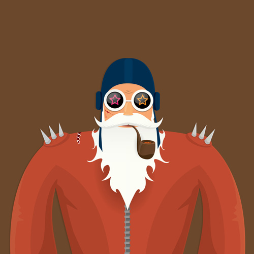 Funny santa claus vector design material 17 Funny santa claus vector design material 17
