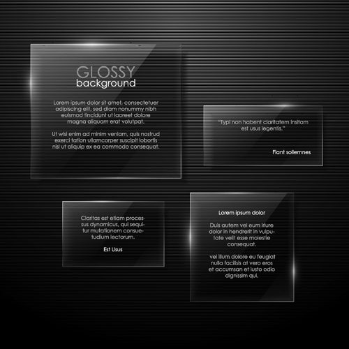 Glass web Interface design material vector 02 Glass web Interface design material vector 02