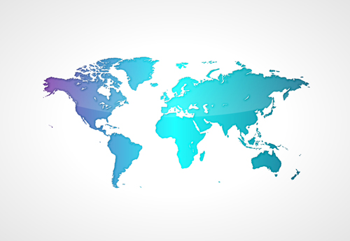 Green with purple world map vector Green with purple world map vector