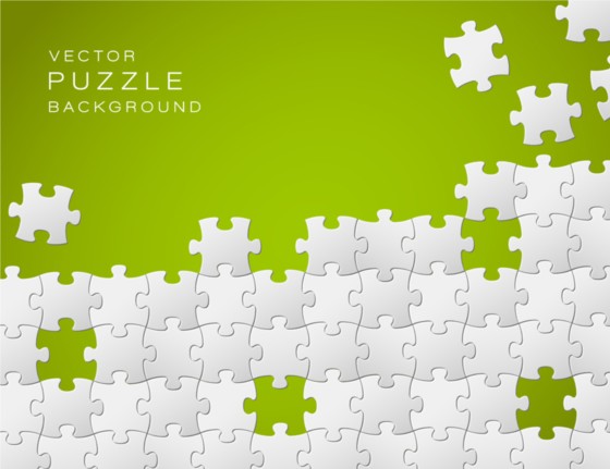 Green Puzzle background vector Green Puzzle background vector