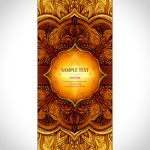 Luxury floral book cover design vector 02 Luxury floral book cover design vector 02