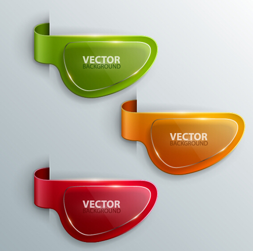 Modern layered banners vector material 01 Modern layered banners vector material 01