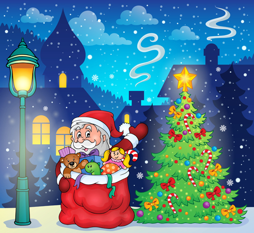 Santa claus cartoon cute vector 05 Santa claus cartoon cute vector 05