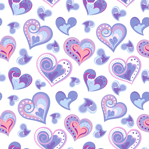 Valentines day heart hand drawn pattern vector 04 Valentines day heart hand drawn pattern vector 04