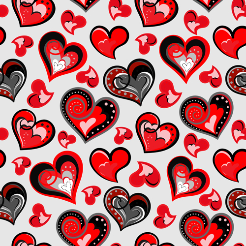 valentines pattern heart hand drawn day 