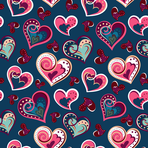 valentines pattern heart hand drawn day 