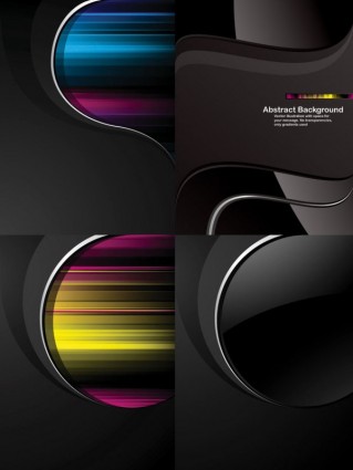 Dynamic trend black background vector
