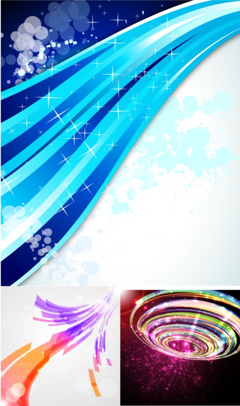 Abstract design elements background vector set Abstract design elements background vector set