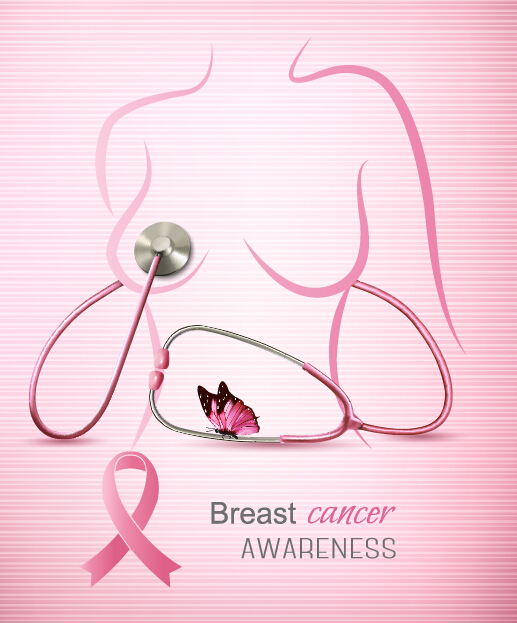 Breast cancer awareness advertising posters pink styles vector 04 Breast cancer awareness advertising posters pink styles vector 04