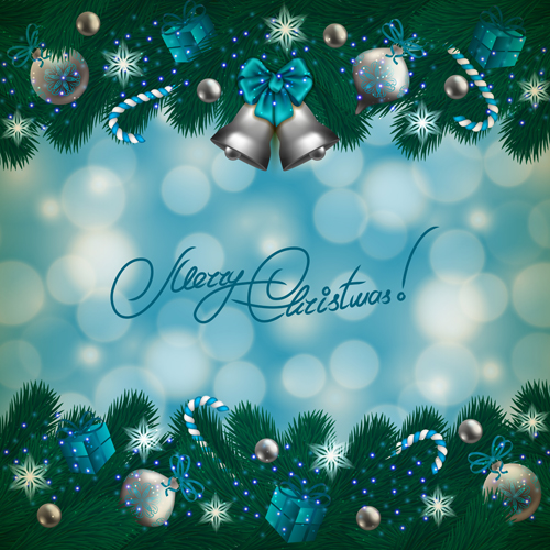 Christamas garland with halation background vector 03 Christamas garland with halation background vector 03