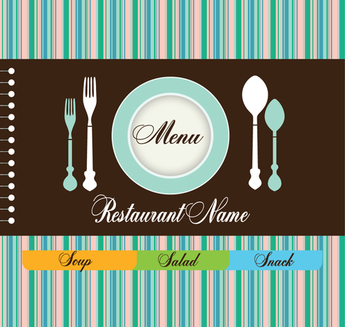 Cutlery and restaurant menus vector material 02 Cutlery and restaurant menus vector material 02