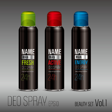 Deo cosmetic bottle vector set 01 Deo cosmetic bottle vector set 01