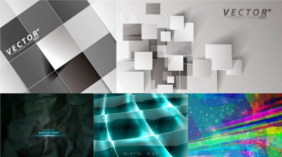 Fashion cubes background vectors set Fashion cubes background vectors set